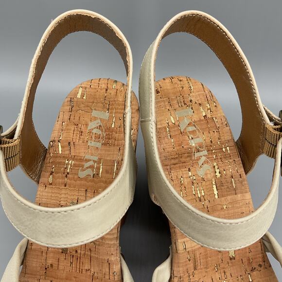 NEW Korks Women’s Dawson Platform Wedge Sandals Beige Size 9M - Picture 6 of 11